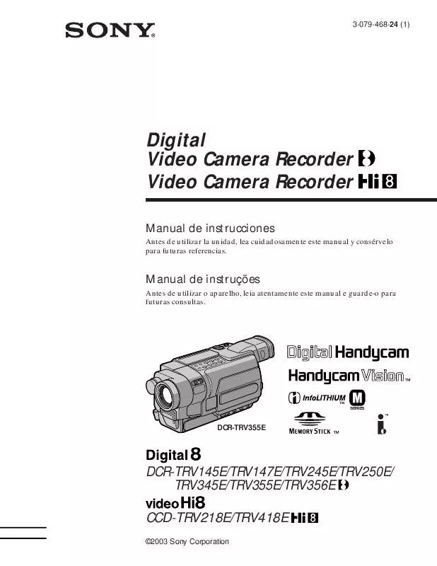 Mode d'emploi SONY DCR-TRV145E