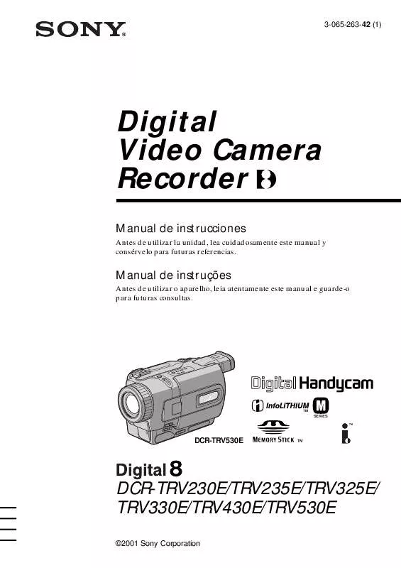 Mode d'emploi SONY DCR-TRV230E