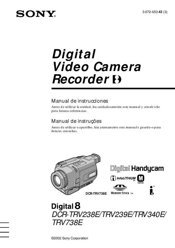 Mode d'emploi SONY DCR-TRV239E