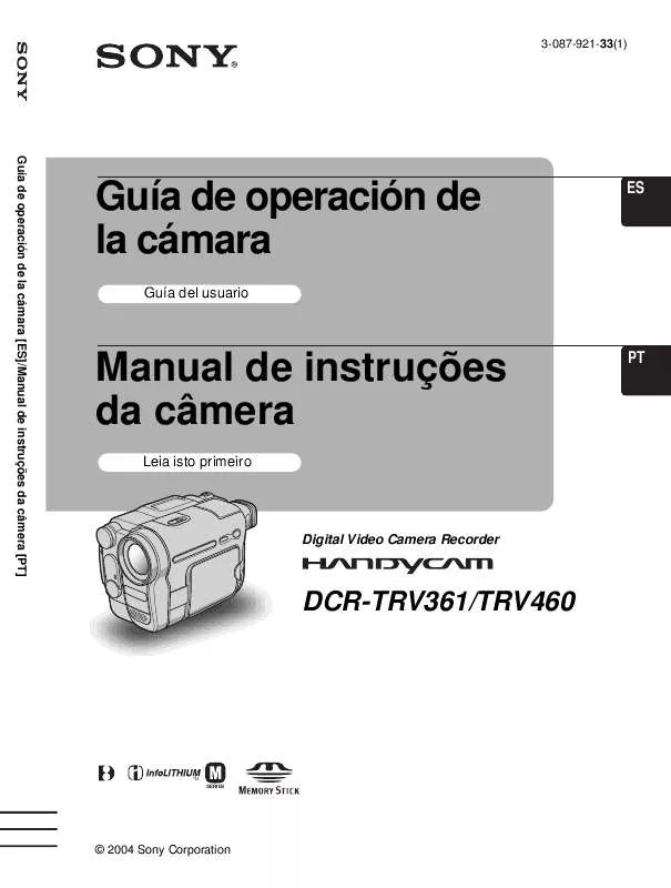 Mode d'emploi SONY DCR-TRV361