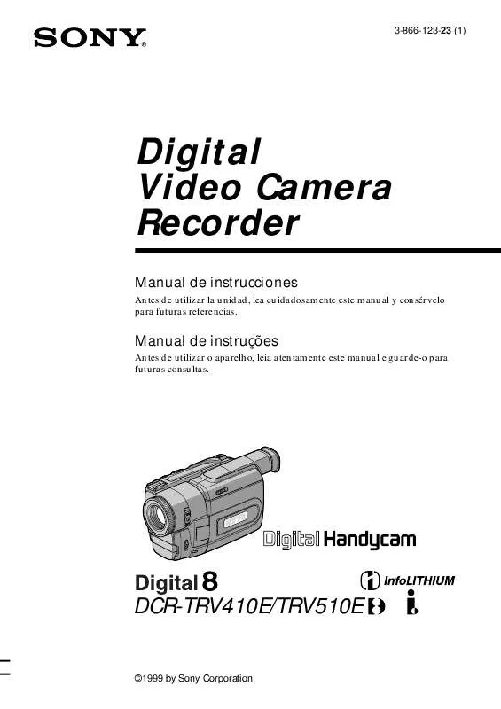 Mode d'emploi SONY DCR-TRV410E