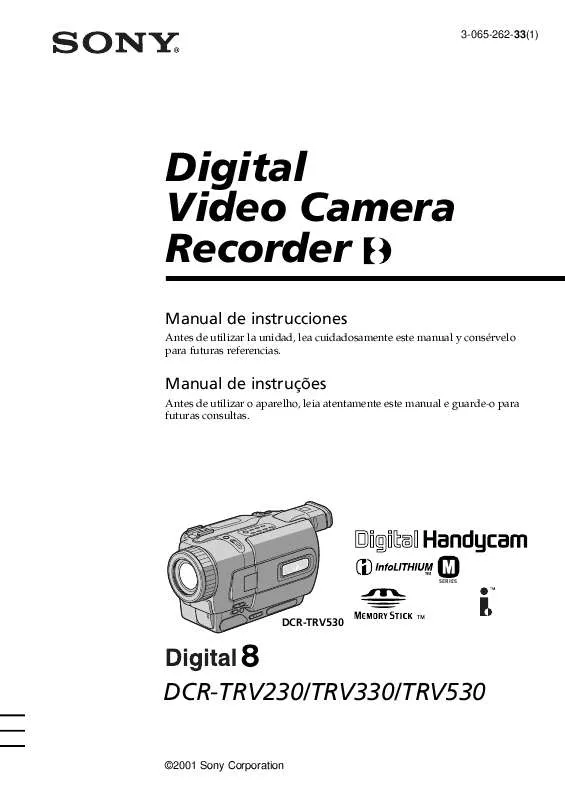 Mode d'emploi SONY DCR-TRV530