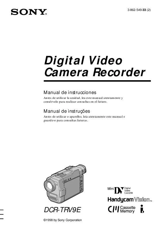 Mode d'emploi SONY DCR-TRV9E