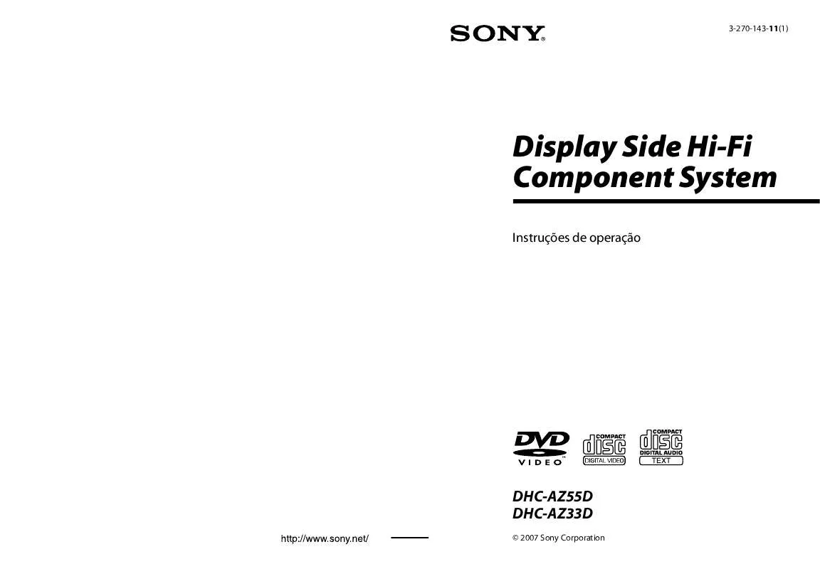 Mode d'emploi SONY DHC-AZ55D