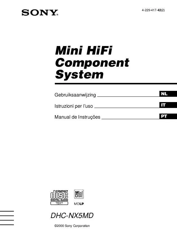 Mode d'emploi SONY DHC-NX5MD