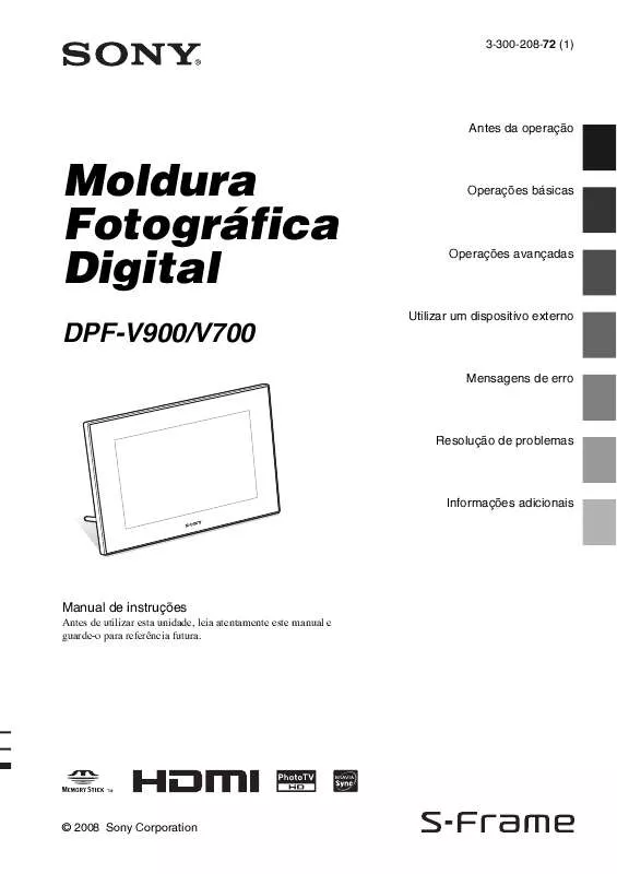 Mode d'emploi SONY DPF-V700