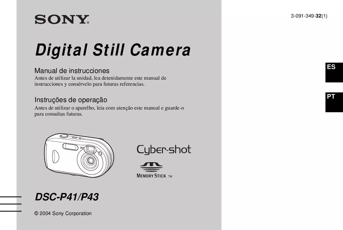 Mode d'emploi SONY CYBER-SHOT DSC-P41