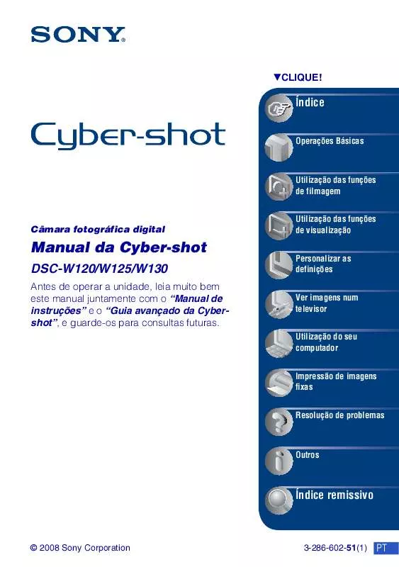 Mode d'emploi SONY CYBER-SHOT DSC-W125