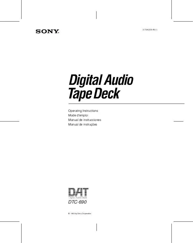 Mode d'emploi SONY DTC-690