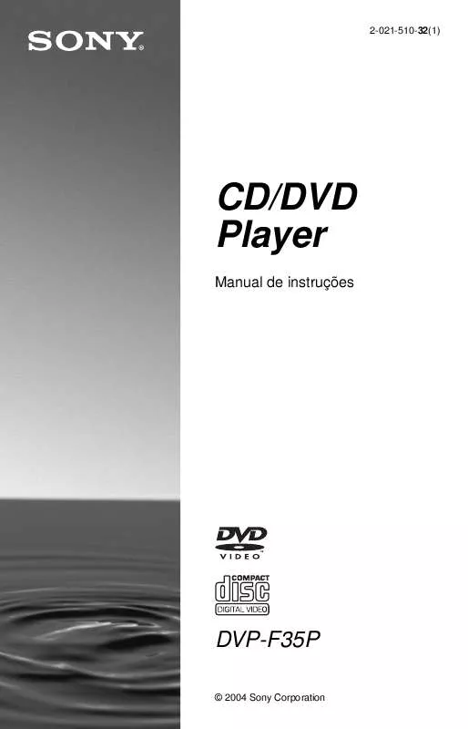 Mode d'emploi SONY DVD-F35P