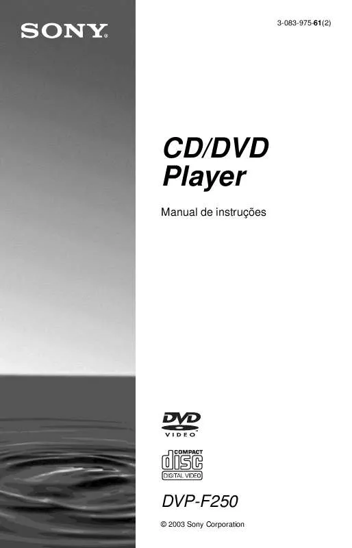 Mode d'emploi SONY DVP-F250