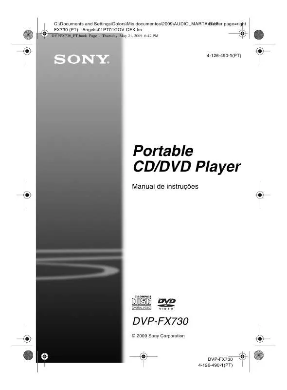 Mode d'emploi SONY DVP-FX730