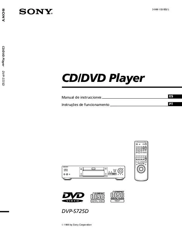 Mode d'emploi SONY DVP-S725D