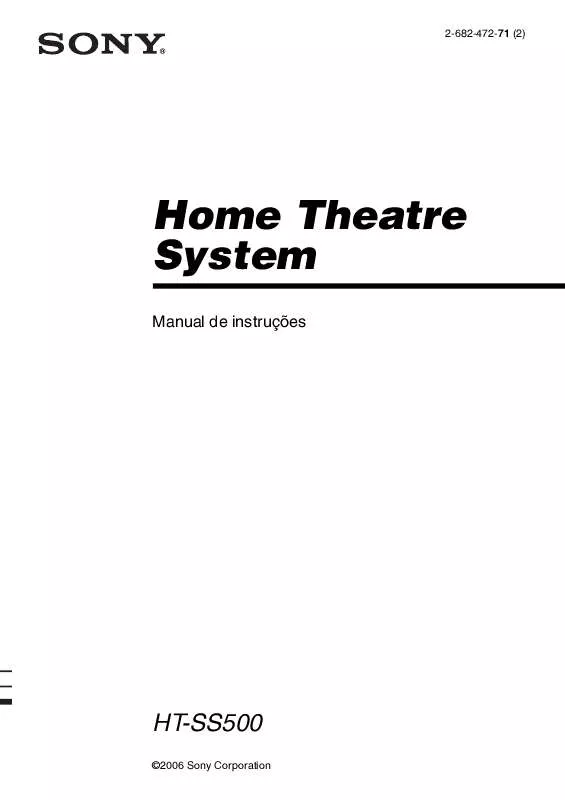 Mode d'emploi SONY HT-SS500