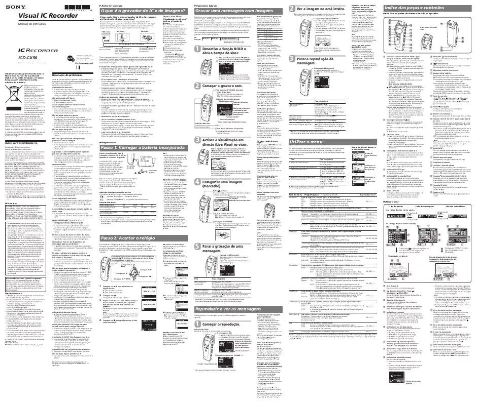 Mode d'emploi SONY ICD-CX50