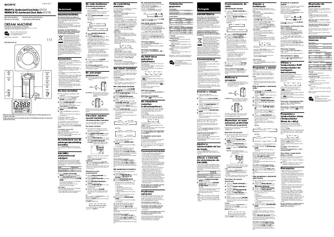 Mode d'emploi SONY ICF-C773L