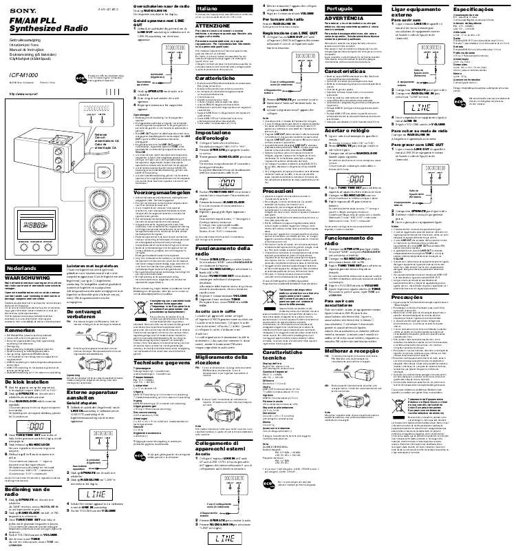 Mode d'emploi SONY ICF-M1000