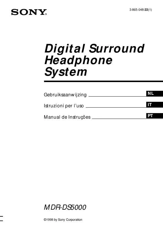 Mode d'emploi SONY MDR-DS5000