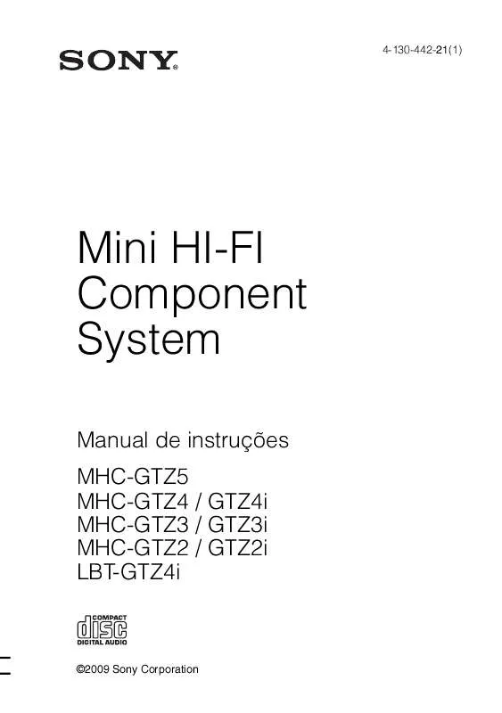 Mode d'emploi SONY MHC-GTZ3