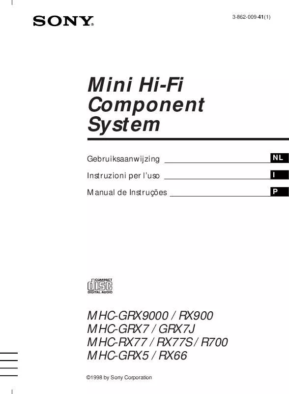 Mode d'emploi SONY MHC-RX900