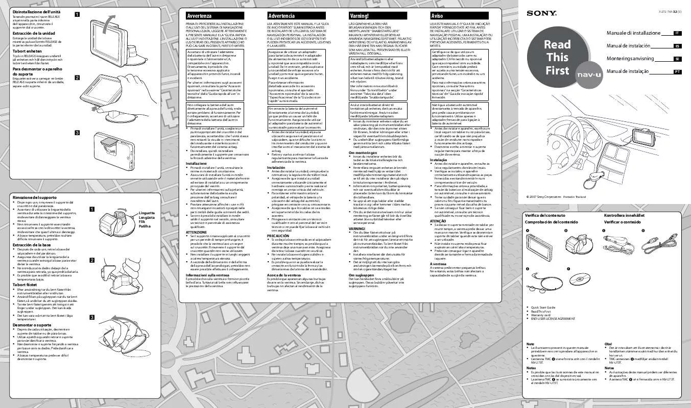 Mode d'emploi SONY NV-U73TW