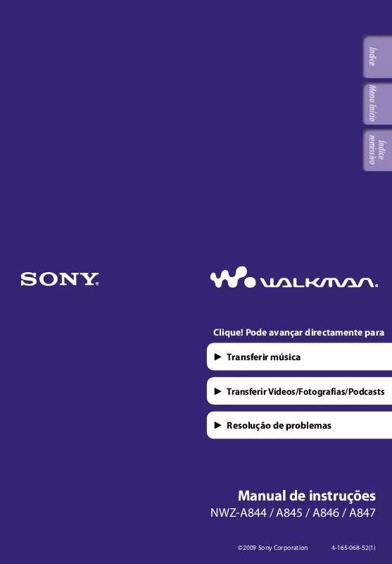 Mode d'emploi SONY NWZ-A844