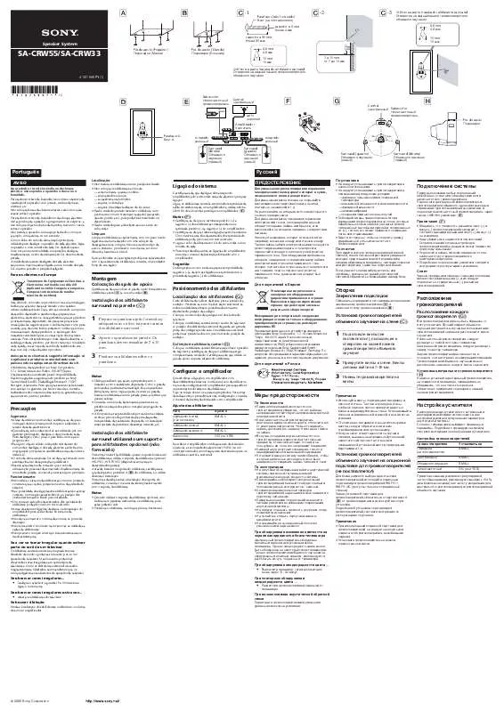 Mode d'emploi SONY SA-CRW33