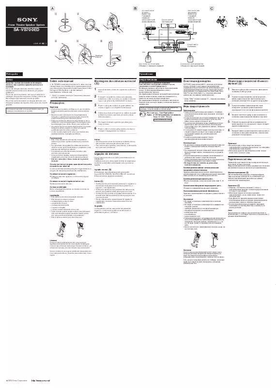 Mode d'emploi SONY SA-VS700ED