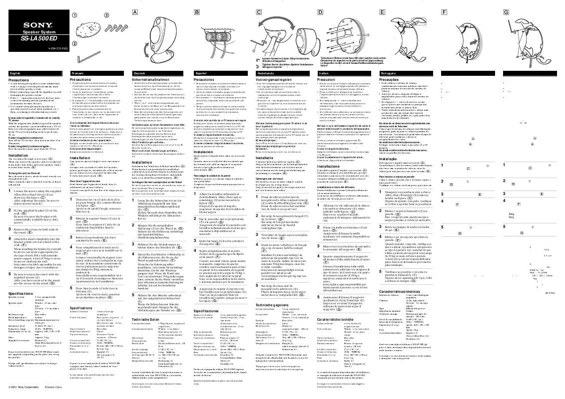 Mode d'emploi SONY SS-LA500ED