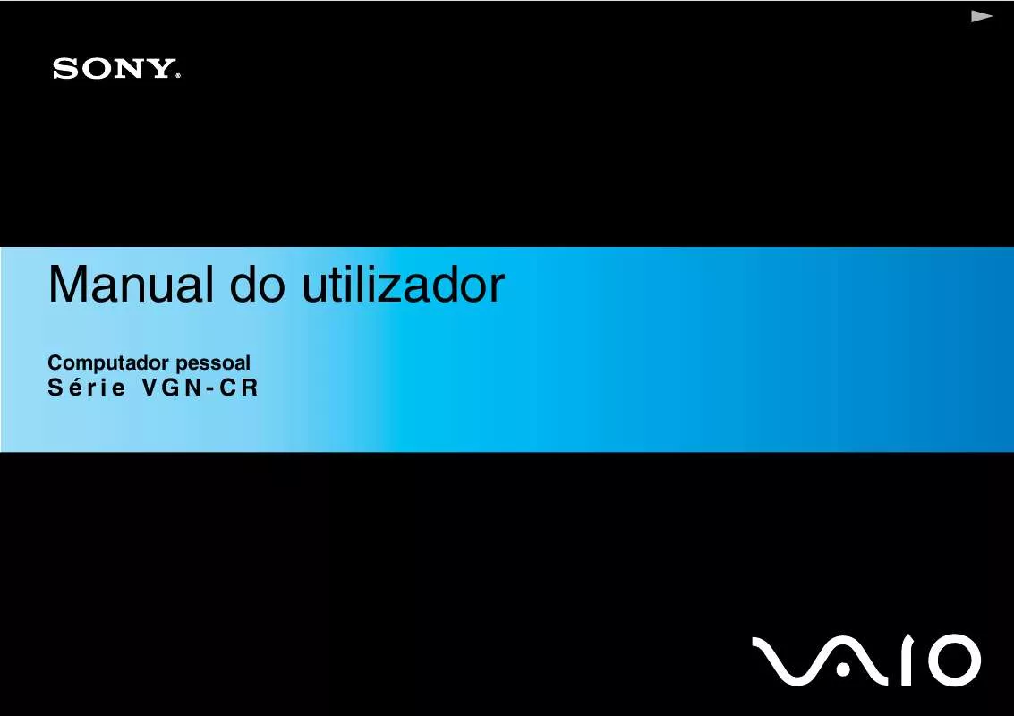 Mode d'emploi SONY VAIO VGN-CR11S