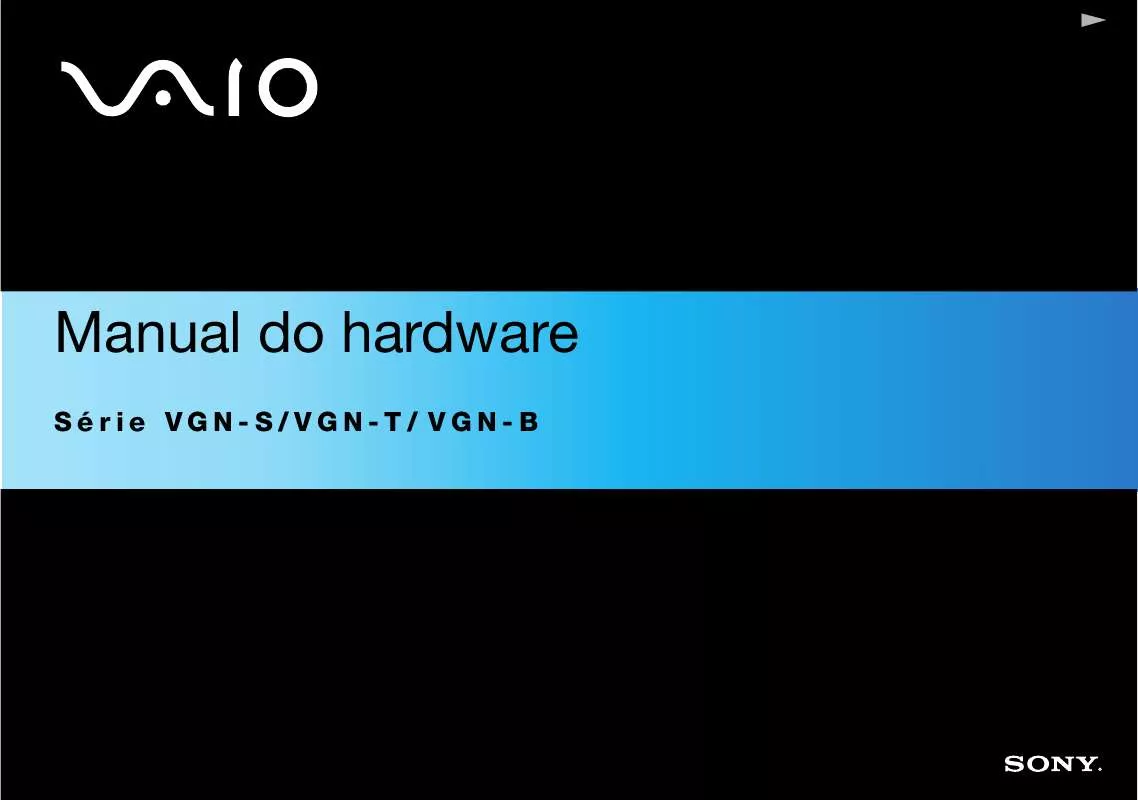 Mode d'emploi SONY VAIO VGN-T1XP/L