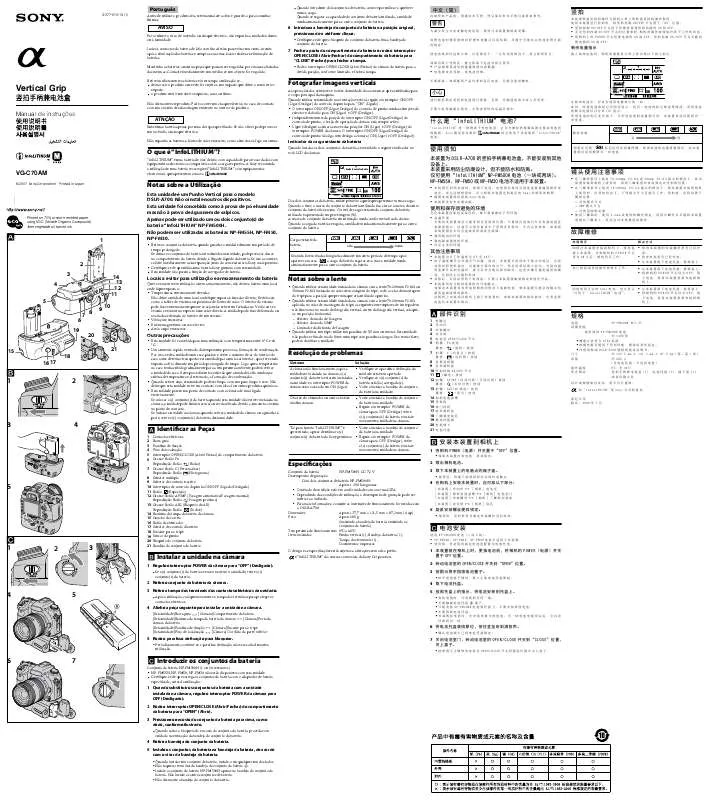 Mode d'emploi SONY VG-C70AM