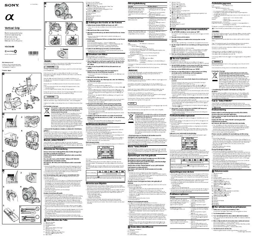 Mode d'emploi SONY VG-C90AM