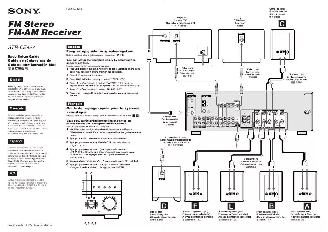 Mode d'emploi SONY WM-FX571