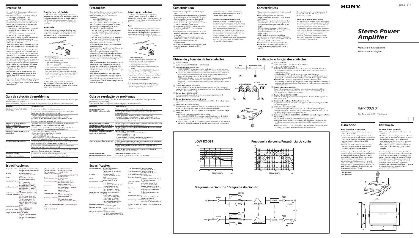 Mode d'emploi SONY XM-1002HX