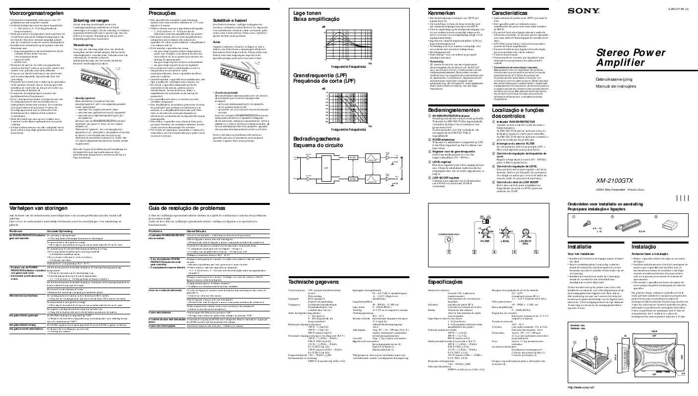 Mode d'emploi SONY XM-2100GTX