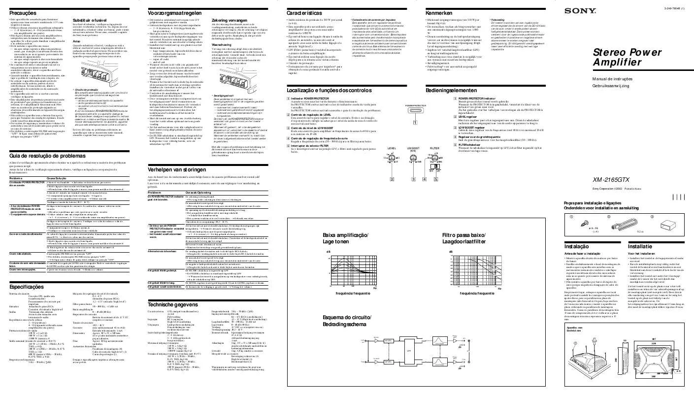 Mode d'emploi SONY XM-2165GTX