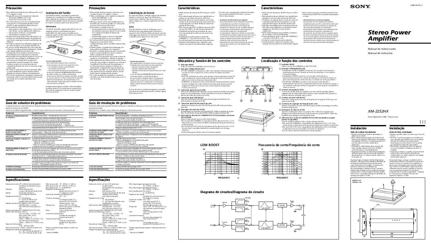 Mode d'emploi SONY XM-2252HX