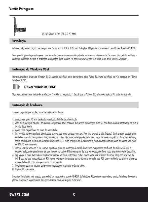 Mode d'emploi SWEEX US102