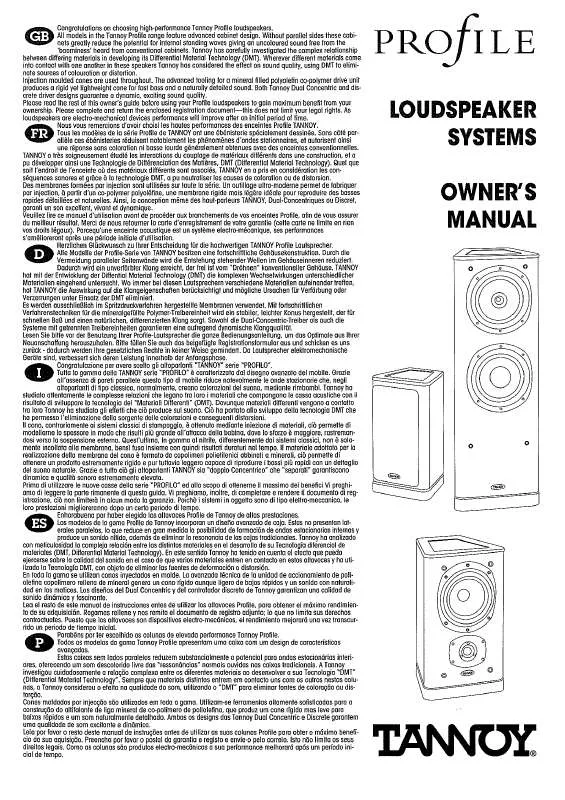 Mode d'emploi TANNOY PROFILE 633