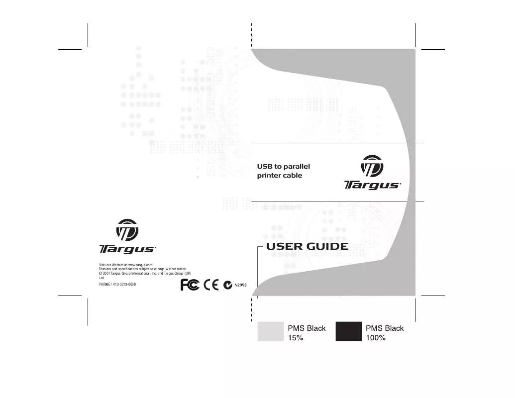 Mode d'emploi TARGUS USB TO PARALLEL