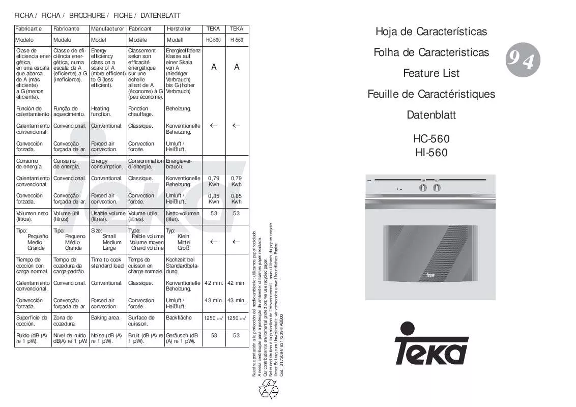 Mode d'emploi TEKA HC-560