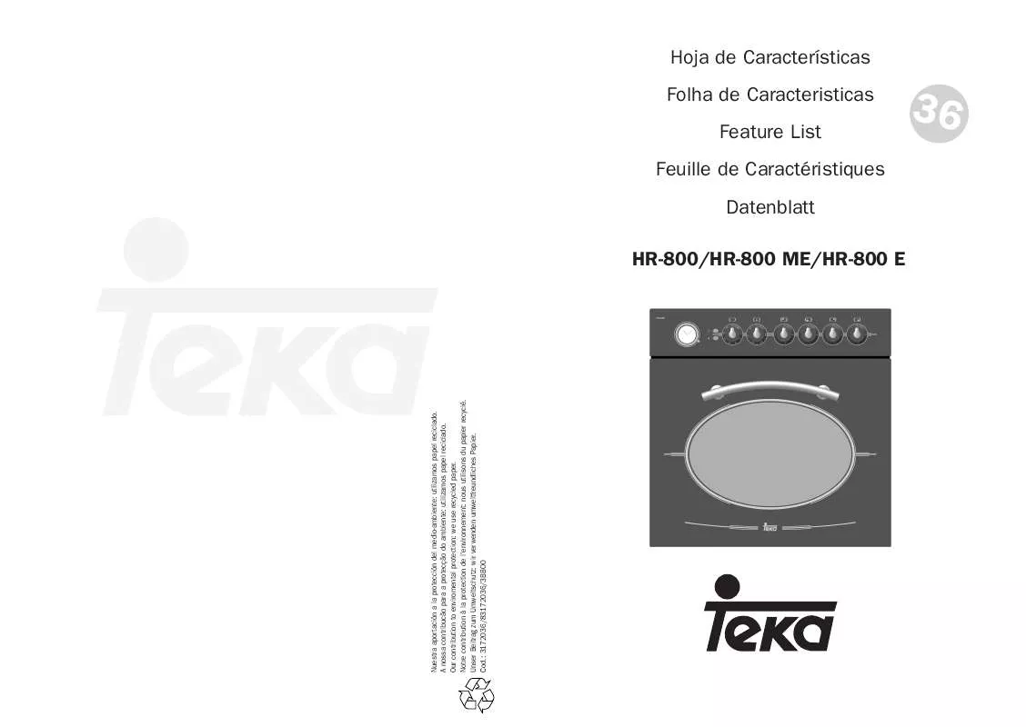 Mode d'emploi TEKA HR-800