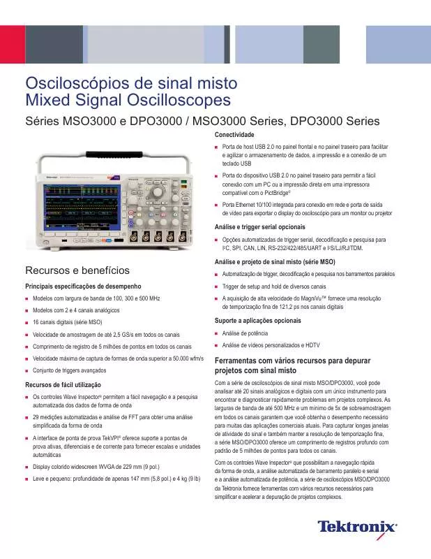 Mode d'emploi TEKTRONIX DPO3012