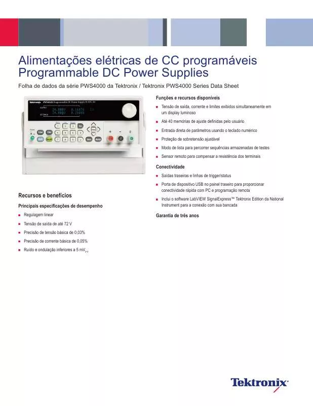 Mode d'emploi TEKTRONIX PWS4205