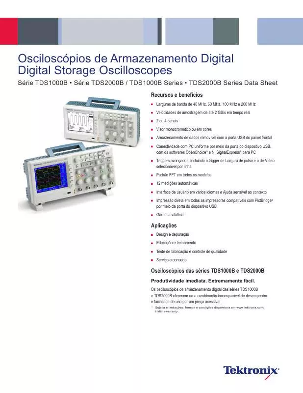 Mode d'emploi TEKTRONIX TDS2014B