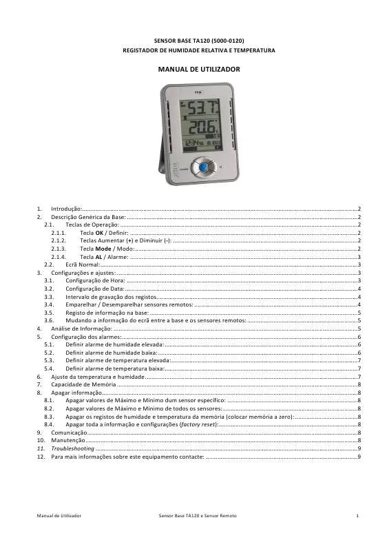 Mode d'emploi TFA DOSTMANN 5000-0120