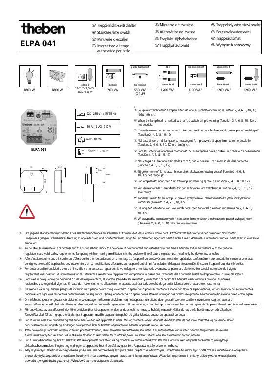 Mode d'emploi THEBEN ELPA 041