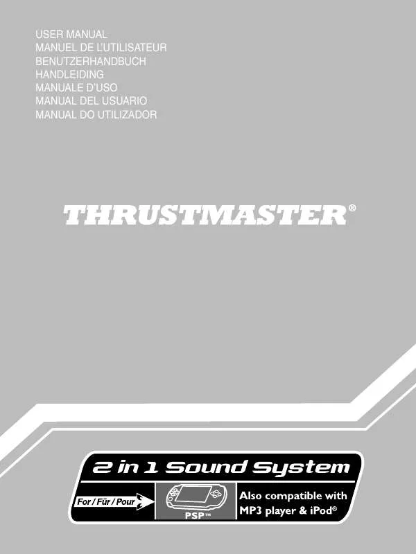 Mode d'emploi THRUSTMASTER 2IN1 SOUND SYSTEM