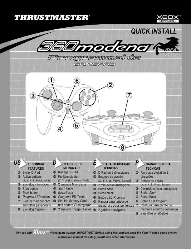 Mode d'emploi THRUSTMASTER 360 MODENA PAD